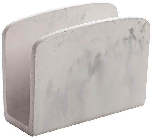 BINO Napkin Holder - Matte Marble Napkin Dispenser for Dinner Table | Black Kitchen Accessory