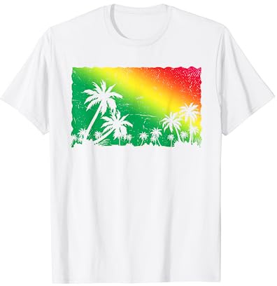 Cocotier Palmier Coucher Du Soleil Vacances D'Été Tropicales T-Shirt