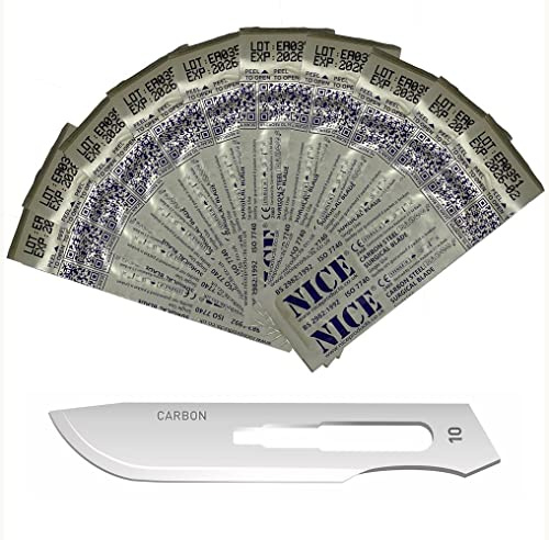 10 x NICE No.10 Sterile Carbon Steel CS10 Surgical Blades