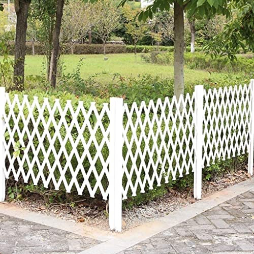 Sichtschutz Zaun Mobiler Garten Zaun - Weißer Einziehbarer Haustierzaun, Hölzerner Patio-Zaun/Pflanzen-Klettergerüst Im Freien, Plug-in-Modell, Keine Installation Erforderlich (Size : 110 * 180cm)
