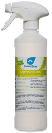 KaiserRein Isopropanol 500ml - Reinigungsalkohol für Küche, Haushalt, Industrie & Handwerk – Ideal als Reinigungsmittel, auch zur Fettentfernung