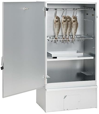 vidaXL Forno Affumicatore BBQ Trucioli Legno 44,5x29x83cm Acciaio Inox