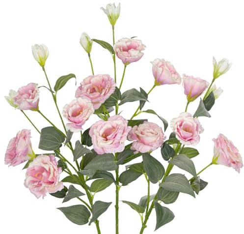 Oairse 3er-Set Kunstblumen Platycodon-Blume Kunstblumen Wie Echt Frühling Dekoblume für Hochzeitszimmer Home Decor Wohnzimmer Büro Hochzeitsstrauß Party Blumengesteck, Rosa