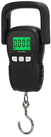 FLEXMAN Báscula Colgante Digital, Báscula de Grúa Electrónica con Cinta Métrica, Báscula de Gancho con Pantalla de Temperatura para Pesar Equipaje, (Batería No Incluida)
