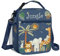 Clastyle Bolsa Termica Porta Alimentos Bebe Azul Animales de la Selva, Bolsa Almuerzo Infantil Jirafa Elefante Reutilizables con Correa, Bolsa Comida Niños para Viaje Picnic Guarderia