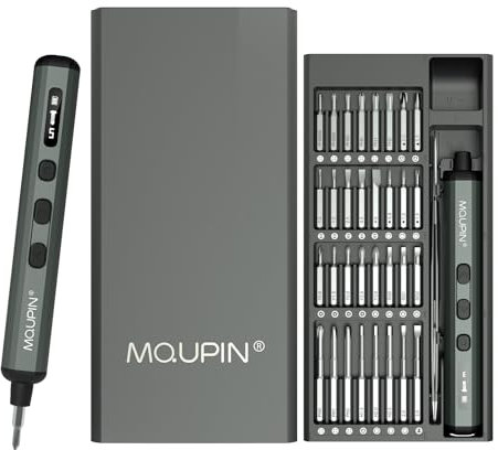 Mini Electric Screwdriver Set, 68 in 1 Small Electric Screwdriver Cordless - 64 S2 Preicison Bits, 5 Torque Settings, 4 LED Lights, Mini Power Screwdriver Repair Tool Kit for PC RC Electronic