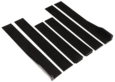 Faldones Laterales para Coche, 2,2 M, Se Adaptan a la Mayoría de los Vehículos, Panel Basculante Negro, Divisor Exterior Inferior, Difusores de Labios, Embellecedor de Protección