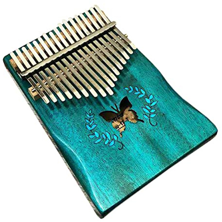 17-tasten Daumenklavier Kleiner Kalimba für Erwachsene | 1 Satz, Grün, Leicht zu Reinigen und Leicht zu Lernen, für Outdoor und Camping