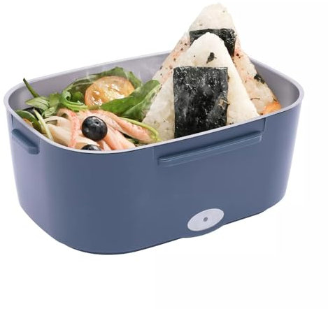 YEITBY Boîte à lunch électrique pour voiture/camion - Garde au chaud - Chauffe-plats de bureau - 12/24/220 V (bleu foncé)