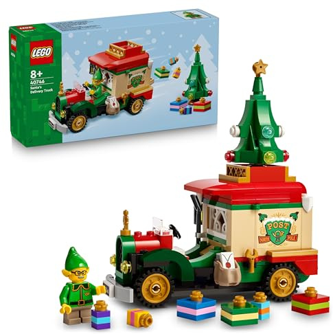 LEGO Lieferwagen des Weihnachtsmanns - Farbenfrohes Spielzeug Auto mit Weihnachtsbaum, Geschenken und Dekorationen - DIY Spielset - Geschenk für Jungen und Mädchen ab 8 Jahren - 40746