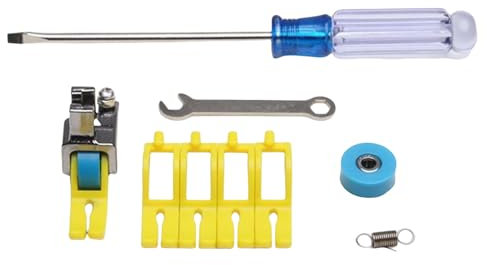Replaceable Flat Car Roller Presser Foot And Intall Tool Set Sewing Machine Accessory For Thin And Thick Fabric Sewing
