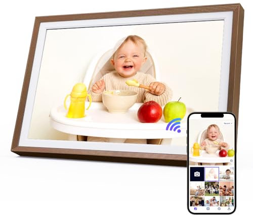 Cornice digitale Fine Life Pro 10,1 pollici, Wi-Fi digitale, 32 GB, 1280 x 800 HD, IPS, Touch screen, Smart Cloud, rotazione automatica, condivisione tramite app (bronzo)