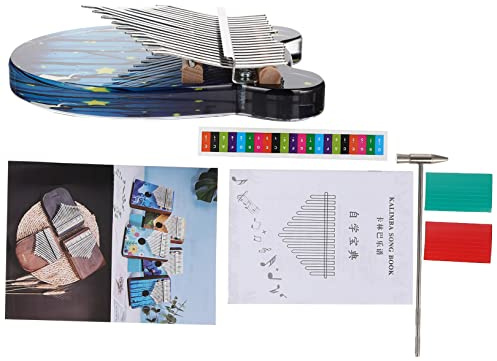Toyvian Tragbares Daumenklavier Tasten Kleines Musikinstrument Fingerklavier Kreative Kalimba für Anfänger und Junge Mädchen