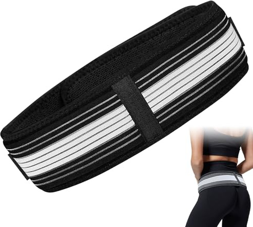 Cintura per sciatica, cintura di supporto sacroiliaca, circonferenza 109 cm, traspirante, antiscivolo, per la schiena, per alleviare la schiena, fascia sacroiliaca per uomini e donne, bacino, gamba