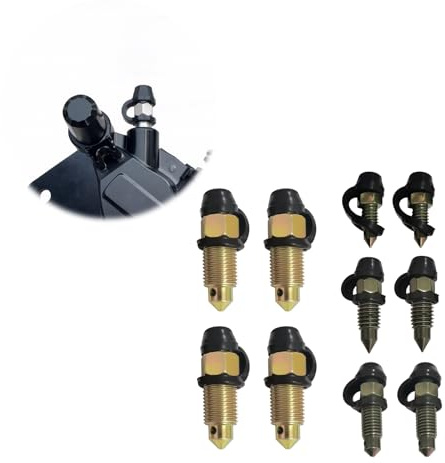 tiyiyok Entlüftungsschraube, Hohlschraube, für Motorrad-Bremszylinder-Bremssättel, M6 x 1 mm, M7 x 1 mm, m8 x 1,25 mm, M10 x 1 mm, M10 x 1,25 mm, mit Gelenk Staubschutzkappen Geeignet für Motorräder