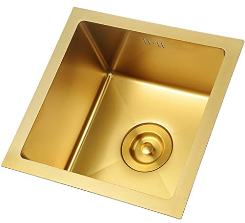 , Lavello da Bar a Una Vasca, Acciaio Inossidabile 304 Grigio Scuro, ferramenta da Cucina a Incasso sottotop, Facile da Pulire (Dimensioni: 68x46 cm)