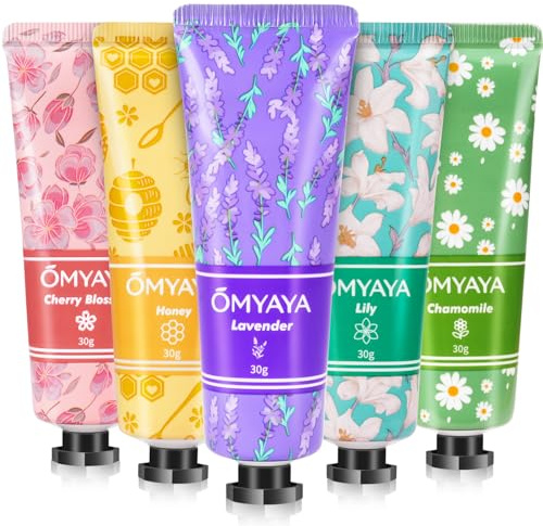 Hand Cream, 5x 30ml Hand Cream Gift Set for Women, Daily Moisturising Mini Hand Cream Working Hands, Deeply Hydrating, Perfect for Christmas Day,Gifts Idea for Her/Him