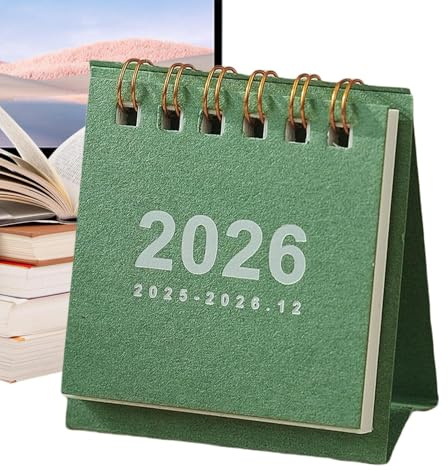 Tischkalender 2026 | Kalender 2026 von Jan. bis Dez. - Tagesplaner mit sauberem Design für Büro Zuhause Schule Lehrer Studenten