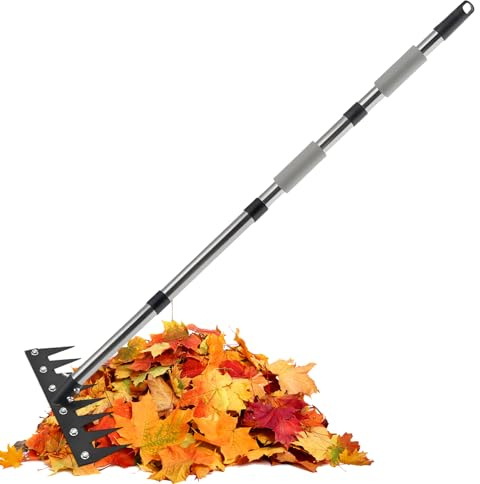 Herramienta de Escardar con Mango Largo - Desbrozadora Manual Para Jardinería Paisajismo Y Airear Suelo - Arrancador Resistente Para Jardín Patio Y Césped Con Desbrozadora Para Aflojar Tierra