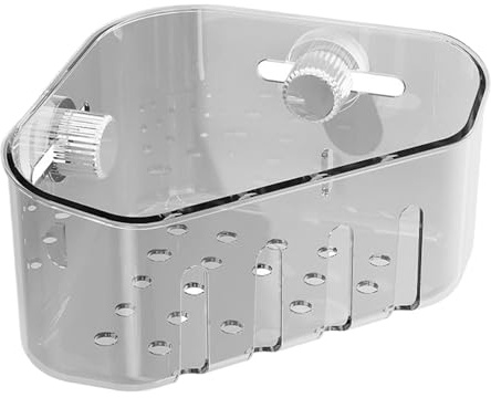 Krmoau Supporto per spugna da cucina per lavello – Supporto per spugna di risciacquo – Cestino per lavello da cucina – Ventosa contenitore organizer per la casa, la doccia, il sapone, gli articoli da