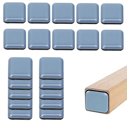 Möbelgleiter Teflon Selbstklebend,Teflongleiter Rechteckig Stuhlgleiter Teppichgleiter,25x25mm Selbstklebende Möbelschieber für Sofa Stühle Teppich Laminat Parkett(Quadrat)