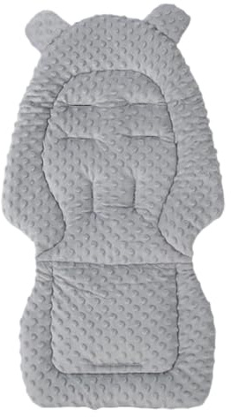 Kinderwagenkissen, Sitzverkleiner-Kissen für Kinderwagen, Sitzauflage für Kinderwagen, Matratze für Kinderwagen, bequeme Kinderwagenmatte aus atmungsaktiver Baumwolle, Grau