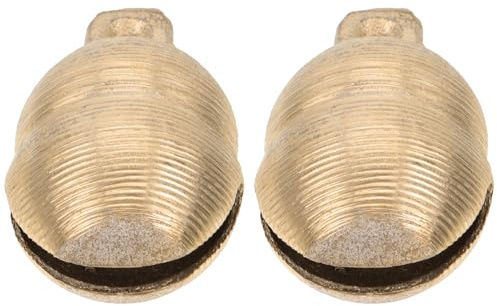 DECHOUS Haustierglocke als Schmuck mit Feiner Verarbeitung, 2 Stück | Messing, Goldfarben, für Hundehalsband und Schaf, Selbstgemacht Bastelprojekte, Zierlich, Chic