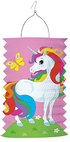 Lanterna per bambine - motivo: Il magico unicorno - dim ca 28 cm