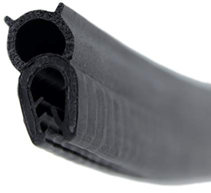 SMI-Dichtungsprofil DO22 für 1-2,5mm TPE selbstklemmend ohne Kleber ROSTFREI dank POM-Klemmband- Kantenschutz mit Dichtung oben, Kantenschutzdichtprofil für Auto, Kofferraum (5 m)