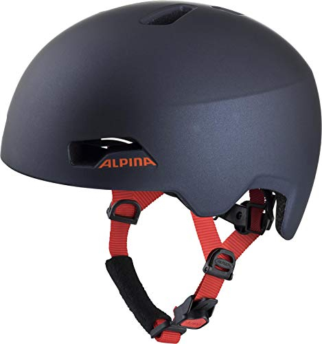 ALPINA Hackney - Leichter, Bruchfester & Optimal Klimatisierter Fahrradhelm für Kinder, Mit Nachrüstbarem LED für Gute Sichtbarkeit, Indigo, S (47-51 cm)