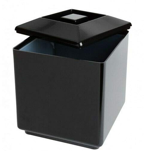 Square Ice Bucket with Lid 4 Litre, Ice Buckets, Ice Buckets for Parties, UK Made, Ice Bucket, Champagne Ice Bucket, Wine Ice Bucket, Bar Accessories, Drink Buckets for Parties (Black)
