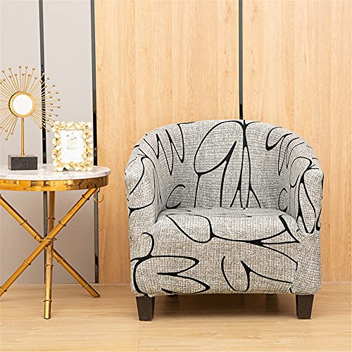 Highdi Sesselschoner Sesselüberwurf mit Elastisch Stretch Husse, Club Chair Schonbezug Sofabezug mit hoher Dehnung Sessel für Clubsessel Cocktailsessel Loungesessel (Einfaches Grau)