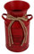 WINOMO Metall Blumenvase Vintage Milchkanne Vase Rot Eisen Kunst Shabby Tischvase Retro Rustikale Blumenarrangement Blumentopf Landkrug Wasserkanne Vase Zimmer Garten Büro Dekoration