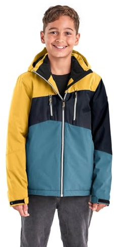 Killtec Jungen kow 204 by jckt Outdoorjacke Funktionsjacke mit Kapuze, Gelb, 164 EU