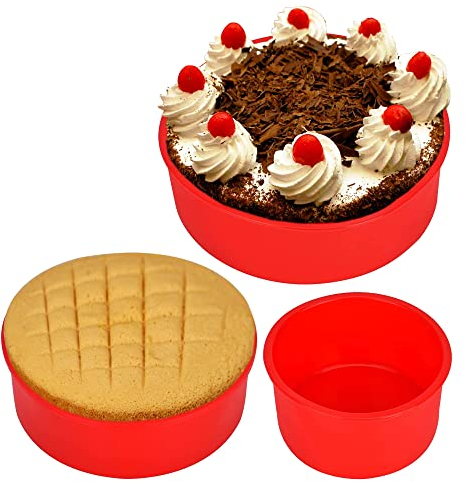 Stampo in Silicone per Dolci 3Pcs - Stampi in Silicone - Stampo Silicone Torta - Stampo Torta 20cm - Tortiera in Silicone per Dolci - Stampi Silicone DOLCI - Stampi in SILICONE per Torte -STAMPO Dolci