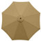 kyaoayo Tissu de rechange pour parasol - Housse de rechange pour parasol - Anti-ultraviolet - Pour balcon, jardin, kaki, 3 m/8 Rippen