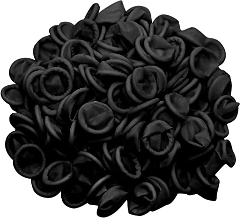 400 Pcs Latex Finger Cots Disposable Fingertips Protective Finger Cots for Electronic Repair, Handmade, Industrial Apply, Black