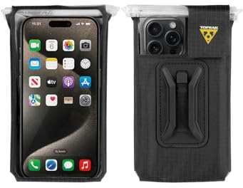 Topeak Phone DryBag L Smartphone-Schutzhülle aus TPU/Ultraschallverschweißte Nähte in der Farbe Schwarz Für Smartphones bis 16,5x7,8x0,9 cm Größe: 17,3x9,4x1,3 cm, 15000084