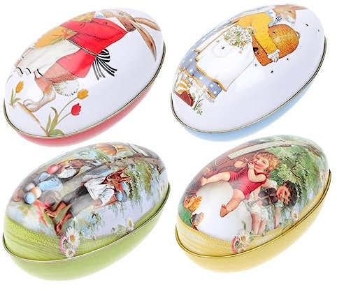 STOBOK 4pezzi Scatola Decorativa Forma Di Per Pasqua Confezione Da Lattina Colorata Per Caramelle e Regali Festivi Accessorio Multiuso Per Feste Di Pasqua