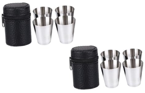 BESPORTBLE 1satz Edelstahl Weingläser Teiliges Camping Trinkbecher Für Outdoor Aktivitäten Aus Rostfreiem Material Leicht Und Tragbar Für Milch Joghurt Saft Und Kaffee