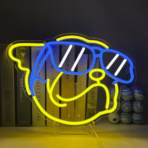 Perro Señal de Neón Perro Neón Regalo Luz de Neón Con interruptor Alimentado por USB Sala de juegos, habitación infantil, sala de estar, bar, decoración de pared, letrero de neón
