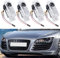 Car Door Light Logo Door Projectors Pack of 4, LED Projector for A1/A3/A4/A5/A6/A7/A8/Q2/Q3/Q5/Q7/Q8/TT/R8 Door Lighting Entry Lighting Accessories