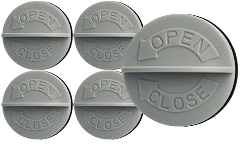 vhbw 5x Tapón de rosca para filtro de cartucho compatible con Kärcher WD 2500 M, WD 3.200, WD 3.300 M, WD 3.370 M, WD 3 aspiradora blanco/gris