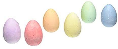 Gesso colorato portatile a forma di uovo del fumetto 6pcs gesso colorato senza polvere lavabile per bambini mestiere gesso colorato per bambini lavagna