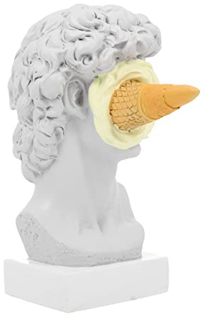 Cabilock Eiscreme Smash David Harzskulptur David Ornament Eiscreme Smashed David Statue Heim Harz Kunsthandwerk Statue Heimdekoration Harzstatue Für Zuhause Schicke