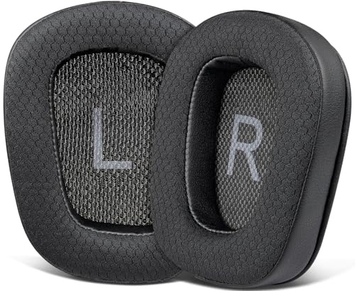 SOULWIT Cuscinetti Auricolari Ricambio per Logitech G930 G933 G933S G935 G633 G633S G635 G533 G430 G431 G432 G433 G35 Gaming Cuffie,Tessuto Sostituzione Padiglioni per G332 G230 G231 G233 Cuffie | Cuffie per cuffie G35/G930/G933/G935/G633/G635/G533/G430/G431/G432/G433/G332/G230/G231/G233