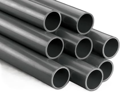 PVC-U Rohr 25mm x 1,9mm Kunststoff Druckrohr, PN16, klebbar, Meterstück | Fitting-Set für Poolverrohrung mit allen Varianten, Winkel 45° 90°, Muffe, Kugelhahn,Rückschlagventil,Kreuzstück,PVC-Schlauch