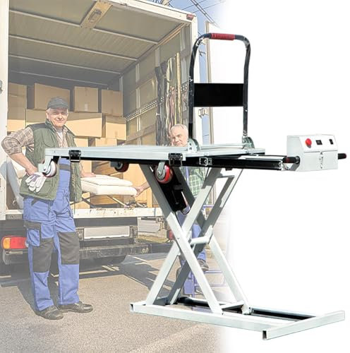 GESAIDES Mesa Elevadora Hidráulica, Capacidad de 270 kg, Altura de Elevación de 102 cm, Mesa Elevadora de Tijera Simple con 4 Ruedas, para Manipulación y Transporte de Materiales