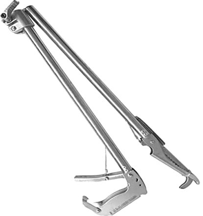 VICASKY Stainless Steel Crab Clamp and Loach Tong Thickened Non-Slip Long Grilling Tongs Lock for Barbecue and Seafood Handling