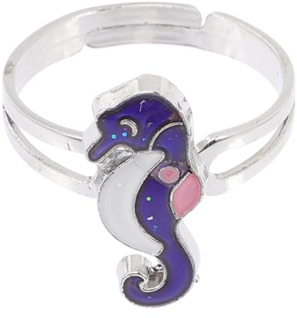 BESPORTBLE Thermochrome Stimmungsring Aus Zinklegierung -design Verstellbar Farbe Ändert Sich Mit Temperatur Cartoon Ring Für Alltag Und Party